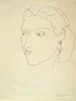 Portrait of a Woman, 1944 (pen on paper)