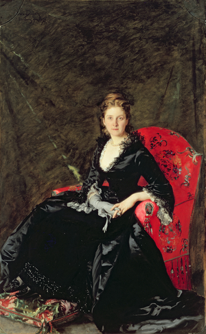 Portrait of Mme N.M. Polovtsova, 1876 (oil on canvas)