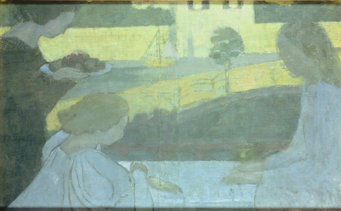 Martha and Mary, first version on the verso of the finished painting, 1896 (oil on canvas) (see 184139)