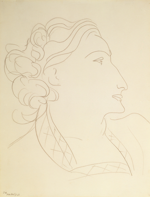 Female Profile (Portrait of L.N. Delektorskaya), 1942 (lead pencil)