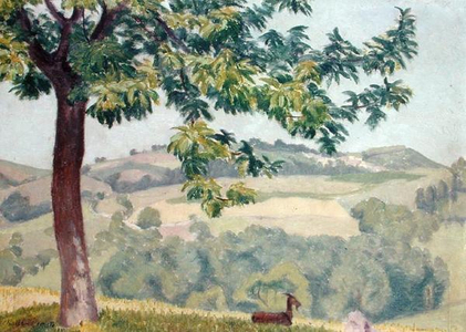 Landscape in the South of France, 1912 (oil on canvas)