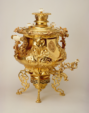 Samovar (copper, gold & ivory)