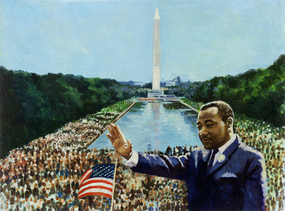 The Memorial Speech, 2001 (oil on canvas)