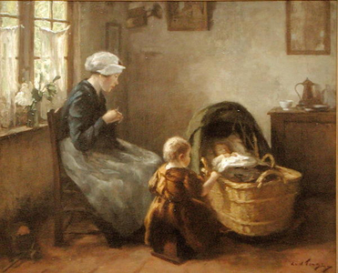 A Dutch Home, 1910 (oil on canvas)