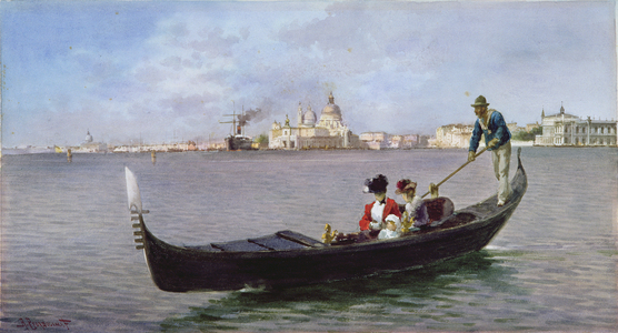 Out on the Lagoon: Venice (watercolour on paper)