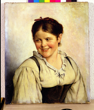 A Country Girl, 1885 (oil on canvas)