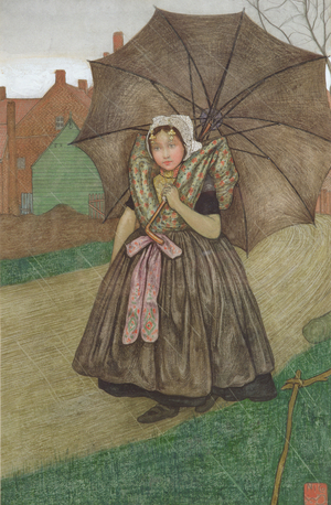 Home in the Rain (w/c on paper)
