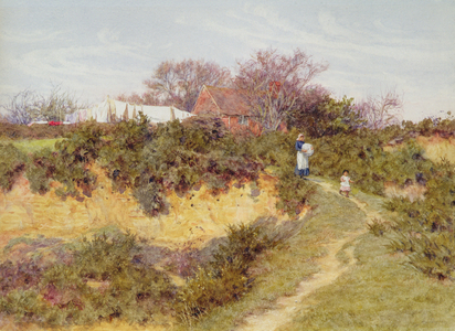 Washing Day at Sandhills, Witley (w/c on paper)