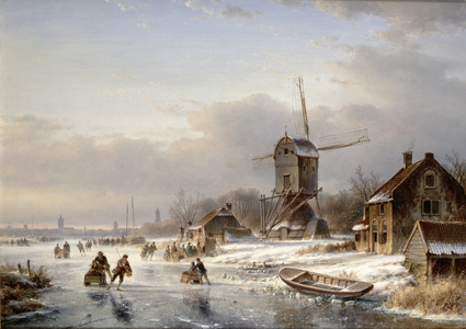A Winter Landscape (oil on canvas)