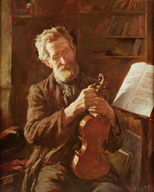 The E-String (oil on canvas)
