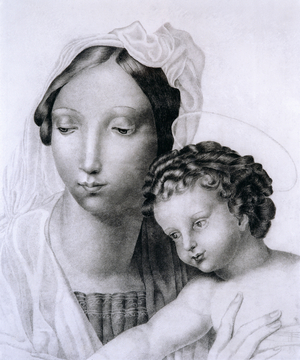 Madonna and Child (pencil on paper)