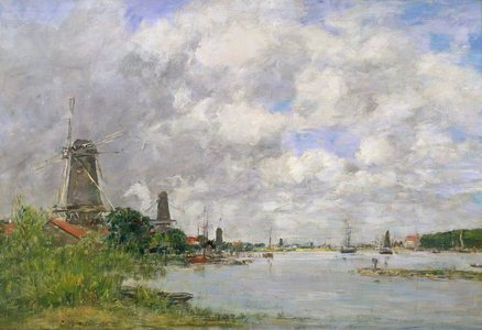 The River Meuse at Dordrecht, 1876 (oil on canvas)