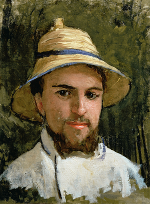 Self Portrait with Pith Helmet (oil on canvas)