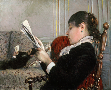 Interior, Woman Reading, 1880 (oil on canvas)