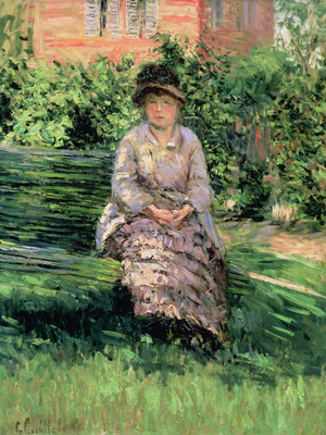 Madame Renoir (1860-1915) in the Garden at Petit-Gennevilliers, c.1891 (oil on canvas)