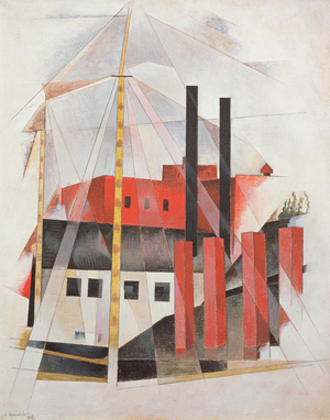 Piano Movers' Holiday, 1919 (oil on canvas)