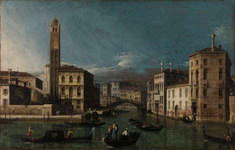 Canal Scene, Venice (oil on canvas)