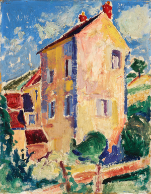 Small House (oil on panel)