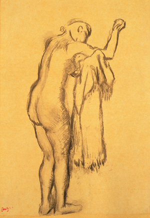 Bather Drying Herself (pencil on paper)