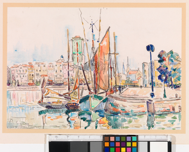 La Rochelle: Boats and Houses (w/c on paper)