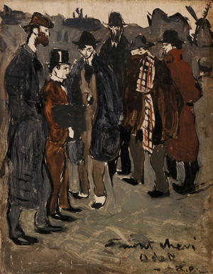 Group of Catalans in Monmartre, Pichot, Manach, Casagemas, Brossa, Picasso and Gener, 1900 (oil on canvas)