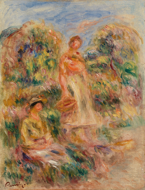 Landscape with Two Women, 1919 (oil on canvas)