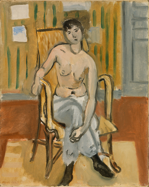 Seated Woman in Tan Roo, 1917 (oil on canvas)