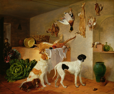 Inside the Game Pantry (oil on panel)