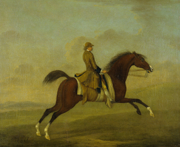 'Flying Childers' with Jockey Up (oil on canvas)