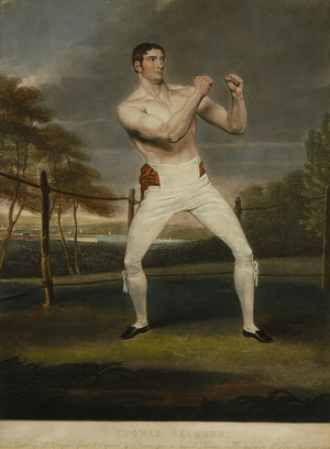 Thomas Belcher, engraved by Charles Turner (1775-1857) (coloured litho)