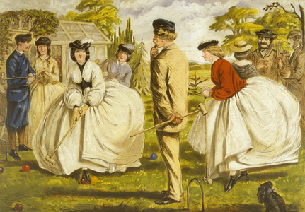 A Nice Game for Two or More (oil on canvas)