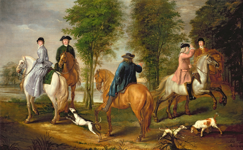 Family Hunting Party, 1756 (oil on canvas) (pair to 101135)