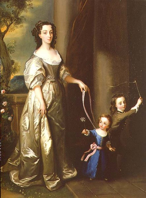 Portrait of Mrs Thomas Fane with her children John and Anne (oil on canvas)