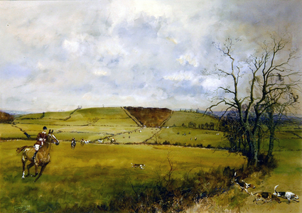The Pytchley Hunt (w/c on paper)