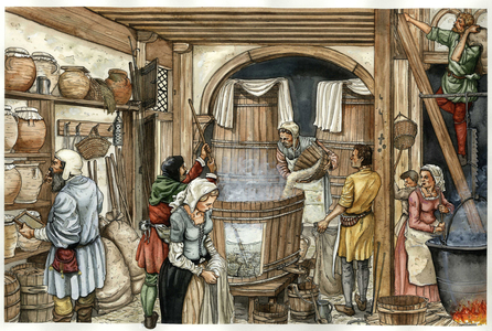 Middle Ages: beer factory (brewery), 15th century