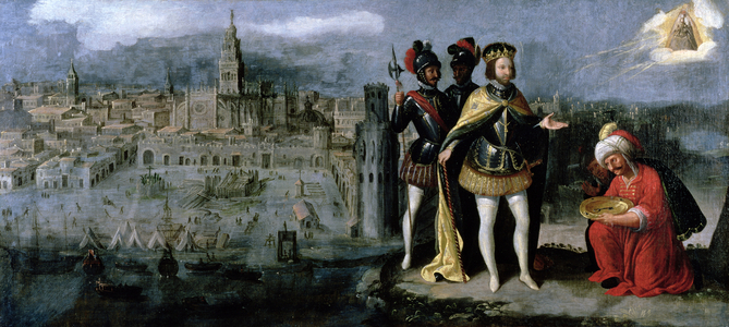 Capture of Seville by Ferdinand III (c.1201-52), c.1625-35 (oil on canvas)
