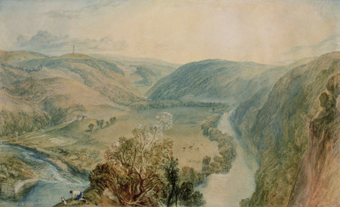 Gibside, County Durham from the North (w/c on paper) (see 155783 for pair)