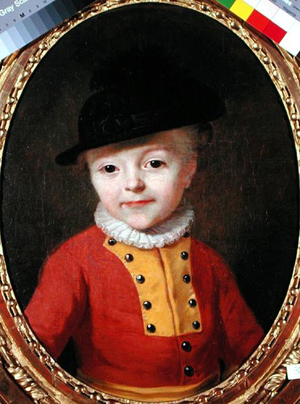 Portrait of a young child (oil on canvas)