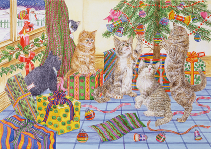 The Cats' Christmas (w/c on paper)