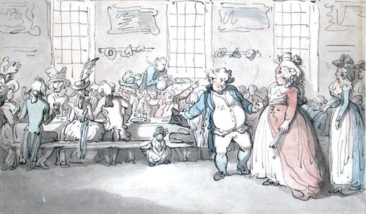A Public Breakfast (pen & ink and w/c on paper)