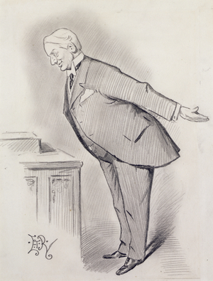 Lord Rosebery: 'Far be it from me!' (pencil on paper)
