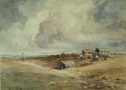 Gypsies Camping, 1922 (w/c on paper)