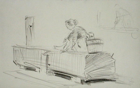 At the Pump (pencil on paper)