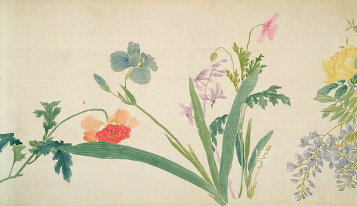 Flower, (painting, hanging scroll)