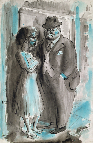 "If the price is right", 1954 (ink and wash)