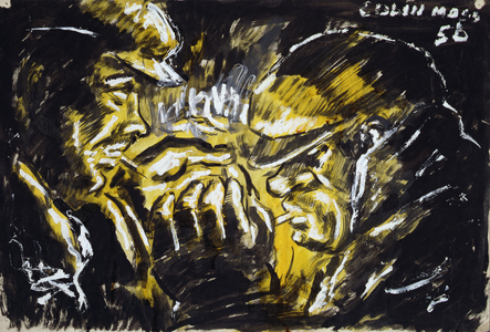 Smokers, 1950 (ink and gouache)