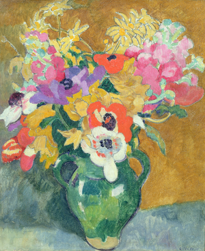 Vase of Flowers, c.1925 (oil on canvas)