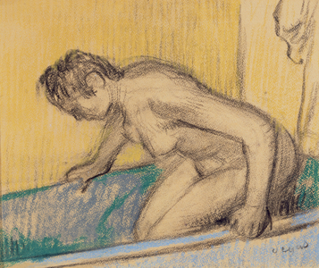 In the Bath, c.1883 (pastel and charcoal on paper)