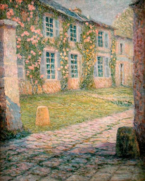 The House with Roses, Versailles, 1918 (oil on canvas)