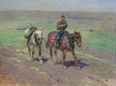 To the Budennyy Detachment, 1923 (oil on canvas)